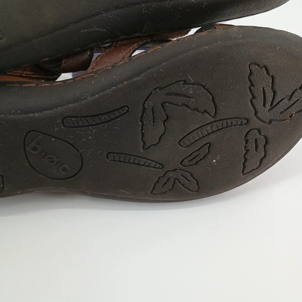 BOC  Thong Womens Brown Outdoor Beach Sandals Size 8 Cork Look Strap Slip On